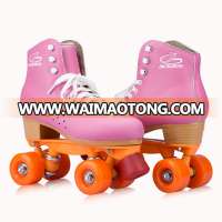 Popular custonmizeble 4 wheels pink quad rental rink roller skates