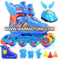 Fashion design outdoor sports flashing wheels kids children junior adjustable  inline skates